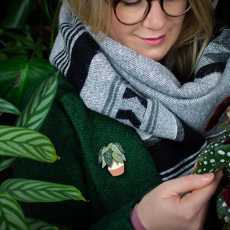 Houseplant Wooden Jewelry by Layla Amber