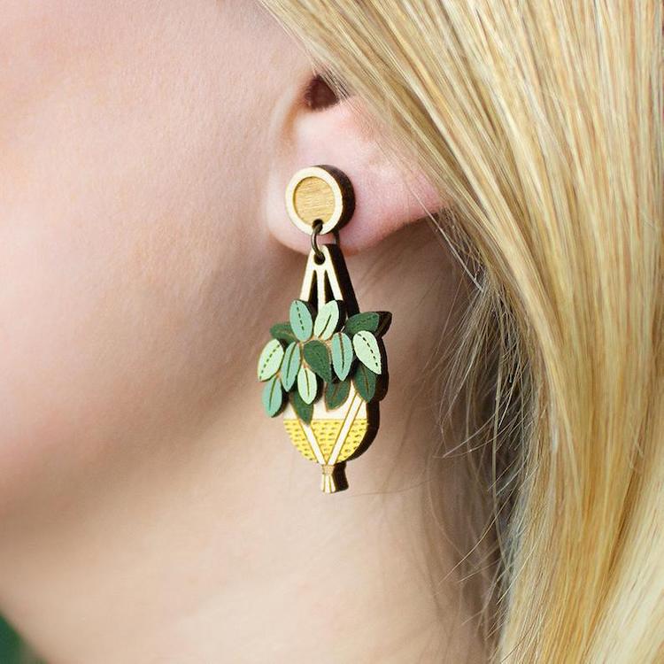 Houseplant Wooden Jewelry by Layla Amber