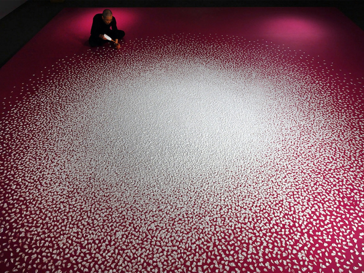 Motoi Yamamoto Cherry Blossom Petals Salt Installation