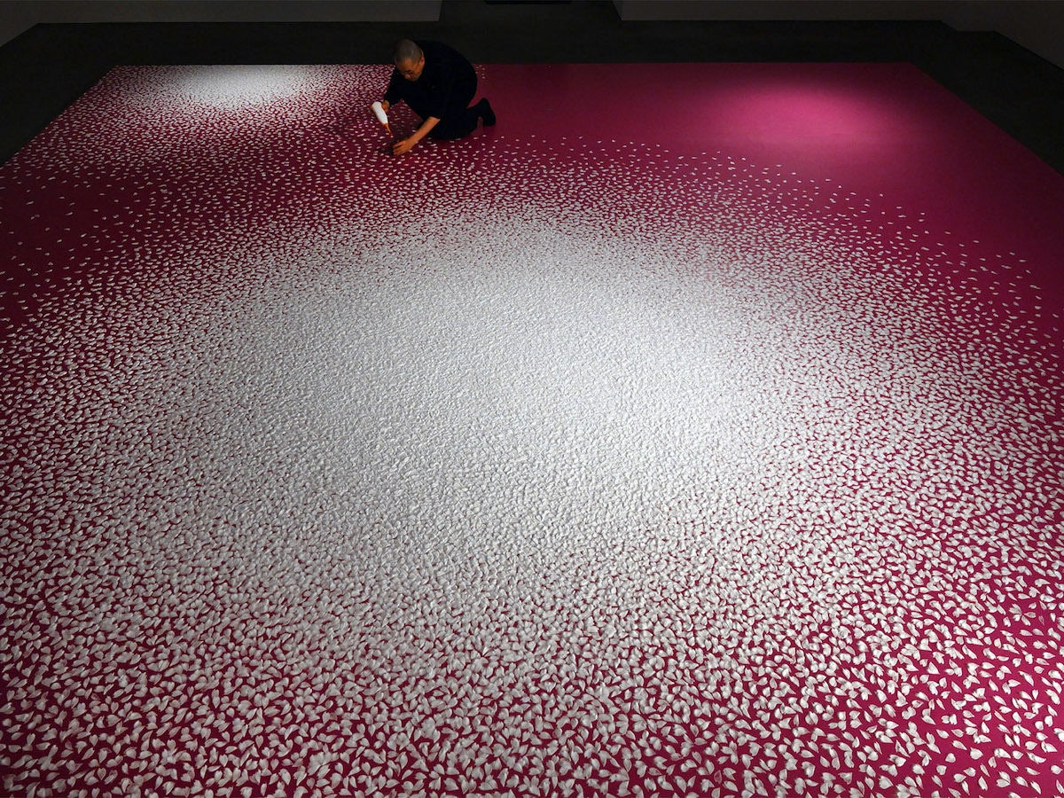 Motoi Yamamoto Cherry Blossom Petals Salt Installation
