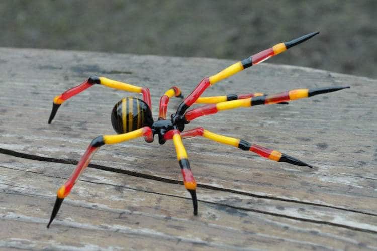 Hand Blown Glass Spiders