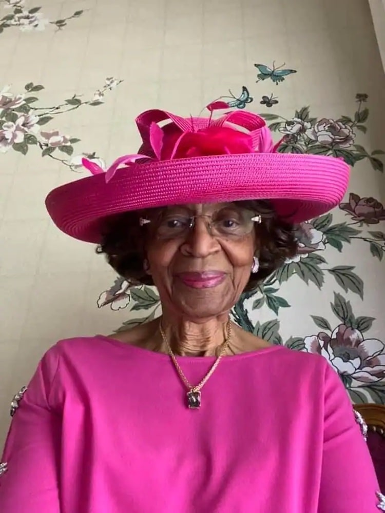 La Verne Ford Wimberly in Church Outfit for Zoom