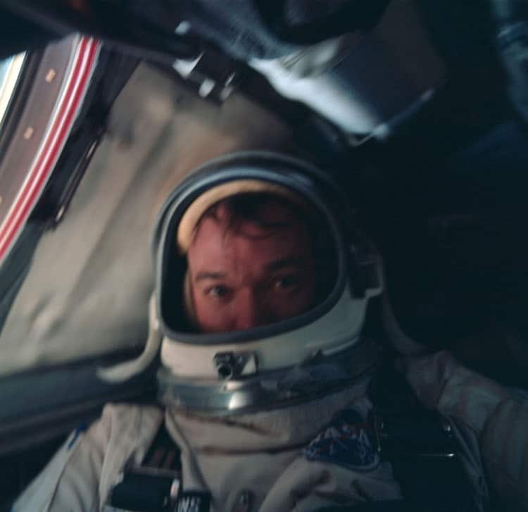 Michael Collins aboard Gemini 10