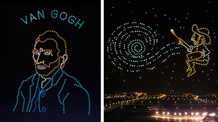 Starry Night Drone Light Show