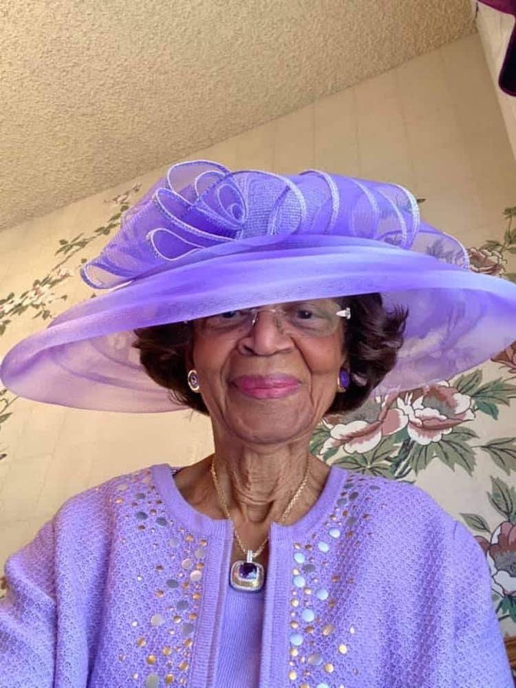 La Verne Ford Wimberly in Church Outfit for Zoom