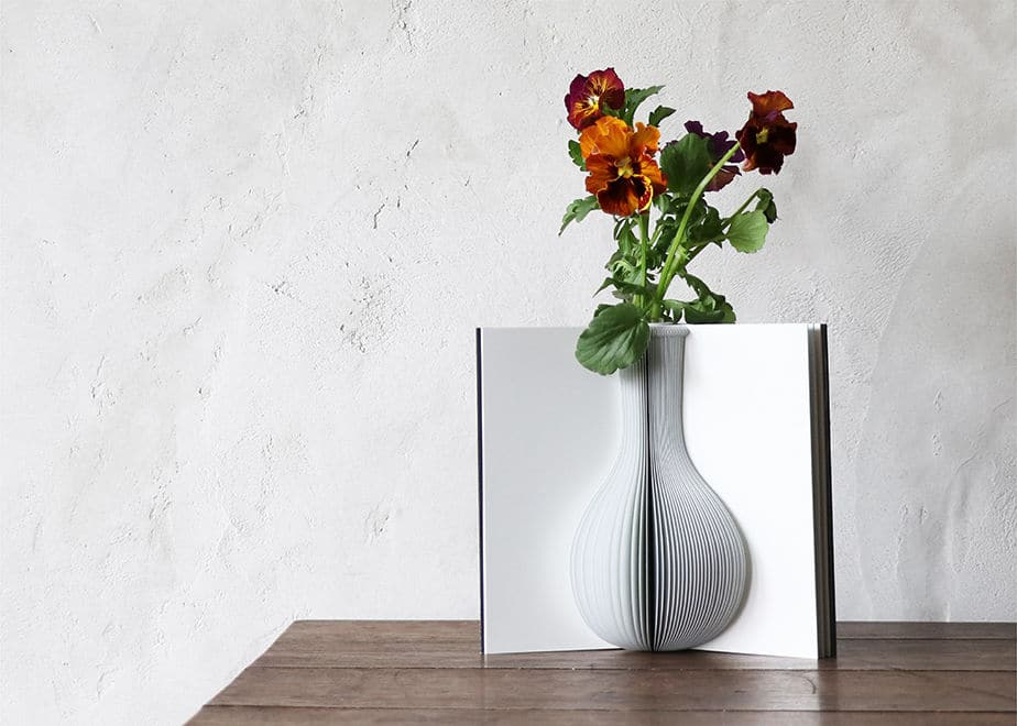 Book Pages as Floral Vase