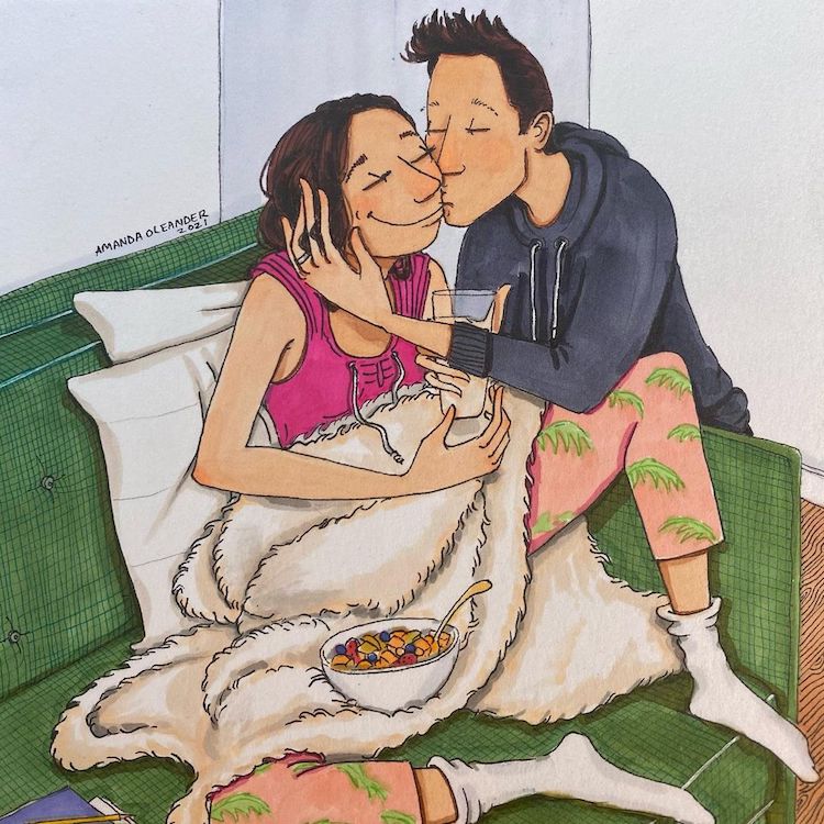 Quirky Relationship Illustrations by Amanda Oleander