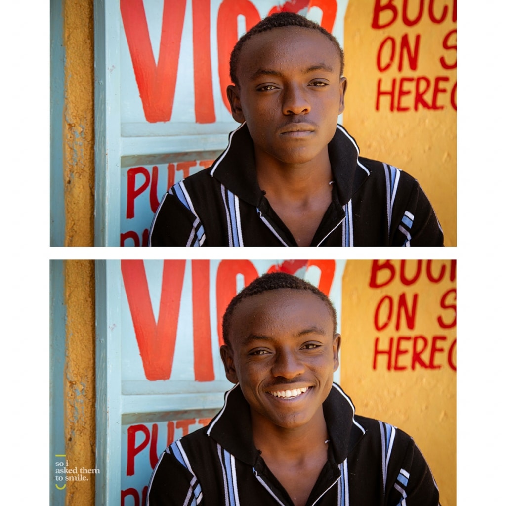 A young man in Nairobi, Kenya Smiles