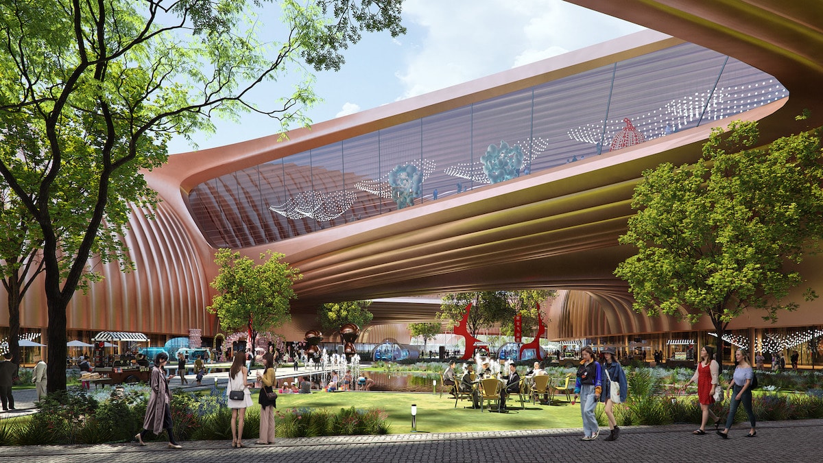 Building Rendering for an Exhibition Center in China