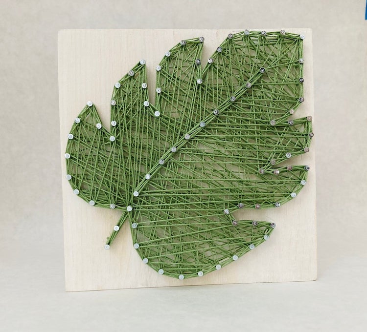Monstera Leaf String Art