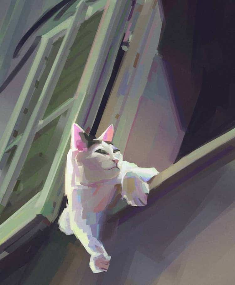 Digital Cat Illustrations by Wayne Tsay