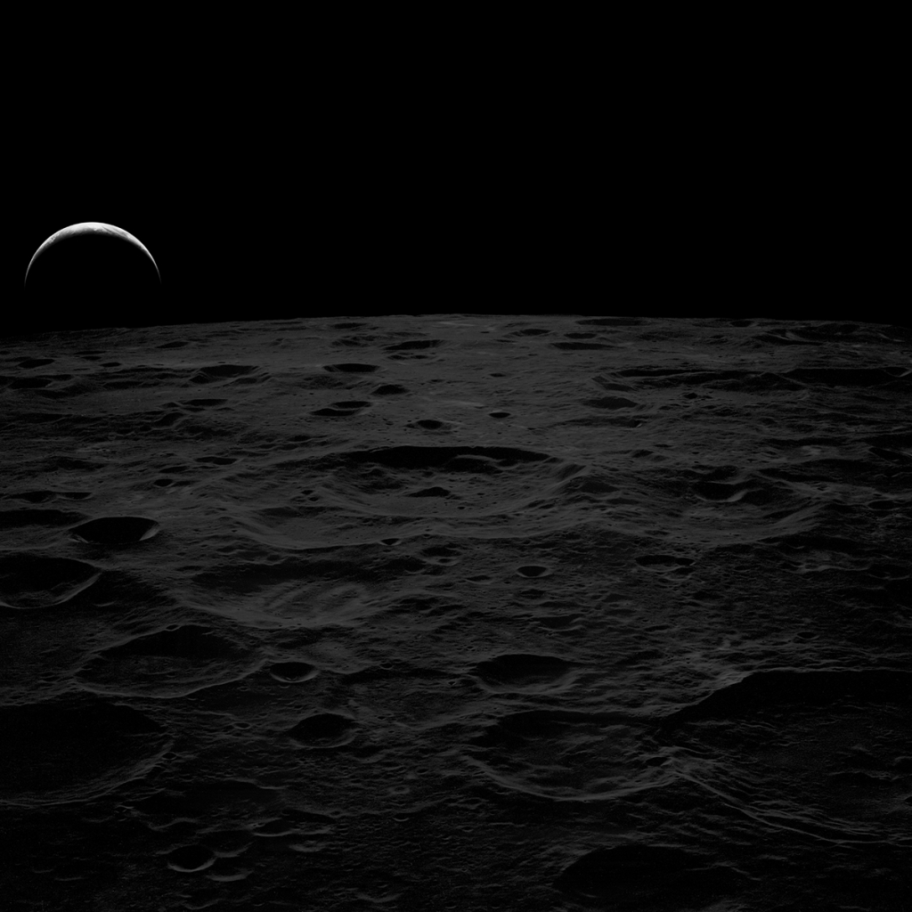 - ViralBandit View of an Earth Rise Over Moon Surface