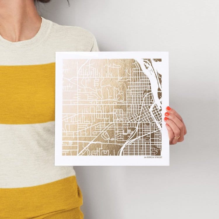 Goil Foil Custom Map Art for Father's Day