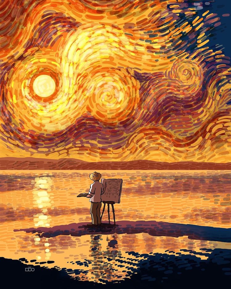 Vincent van Gogh Comic by Alireza Karimi Moghaddam