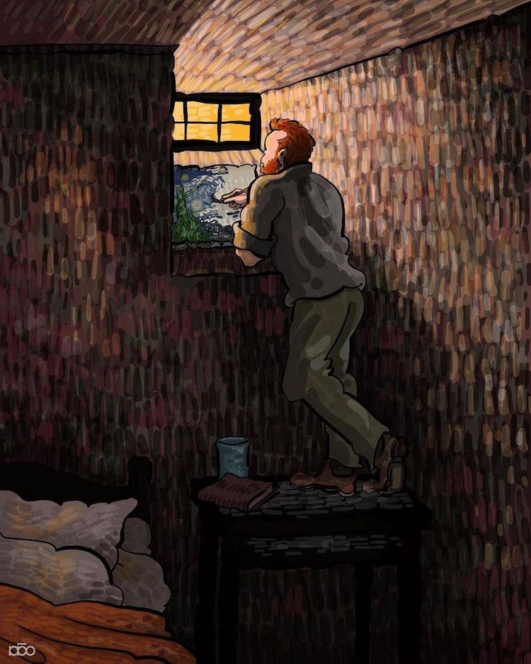 Vincent van Gogh Comic by Alireza Karimi Moghaddam