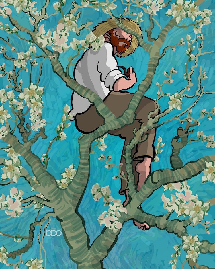 Vincent van Gogh Comic by Alireza Karimi Moghaddam