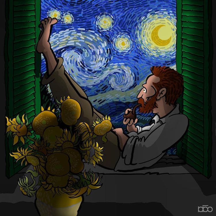 Vincent van Gogh Comic by Alireza Karimi Moghaddam