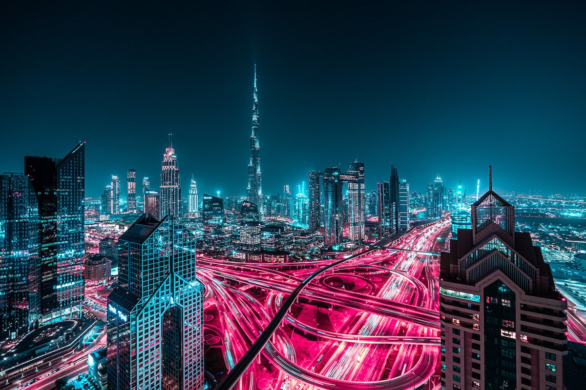 Dubai at Night by Xavier Portela