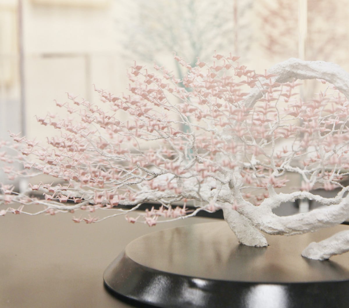 Naoki Onogawa Paper Origami Crane Tree Sculptures
