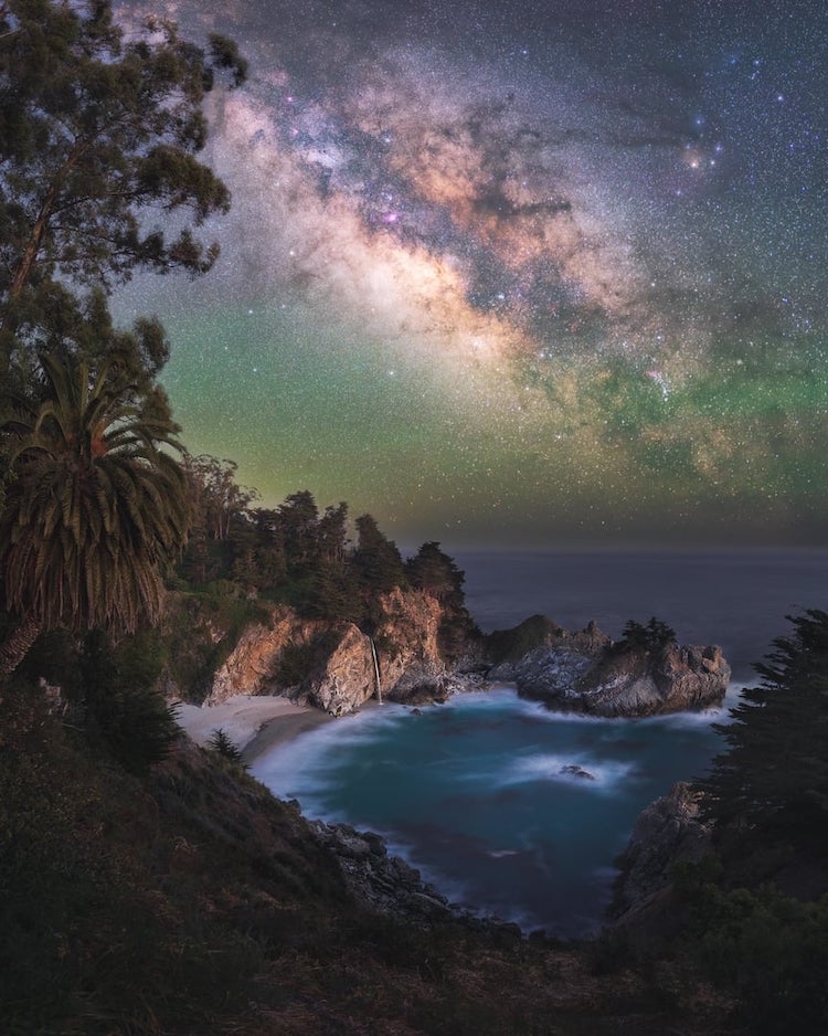 Milky Way Photographed Over the California Coast