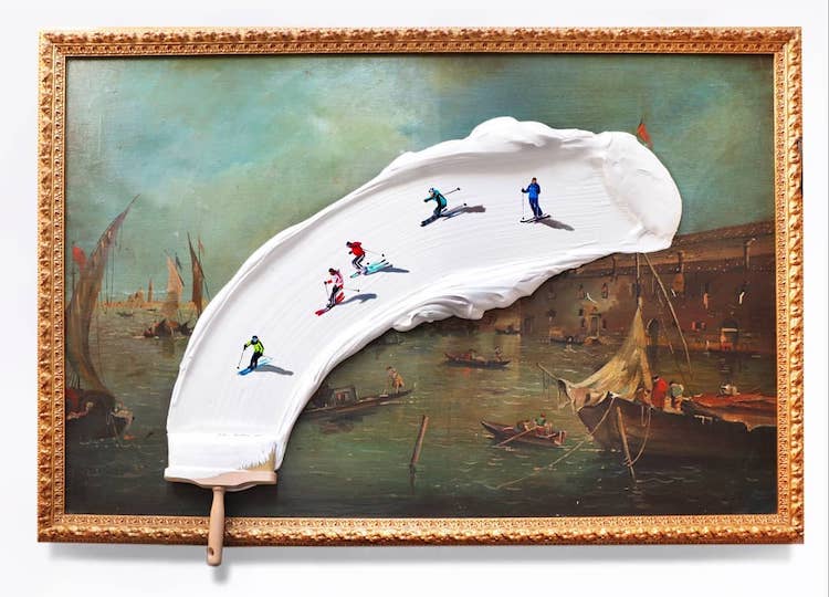 Tiny Figure Paintings by Golsa Golchini