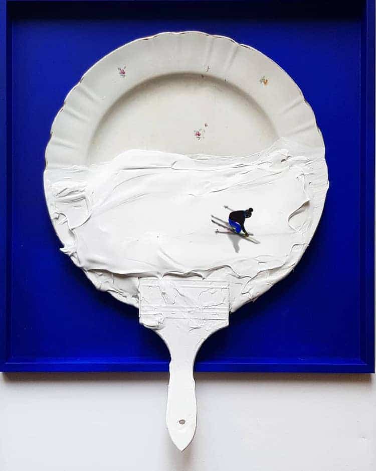 Tiny Figure Paintings by Golsa Golchini