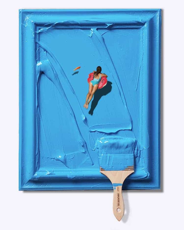 Tiny Figure Paintings by Golsa Golchini