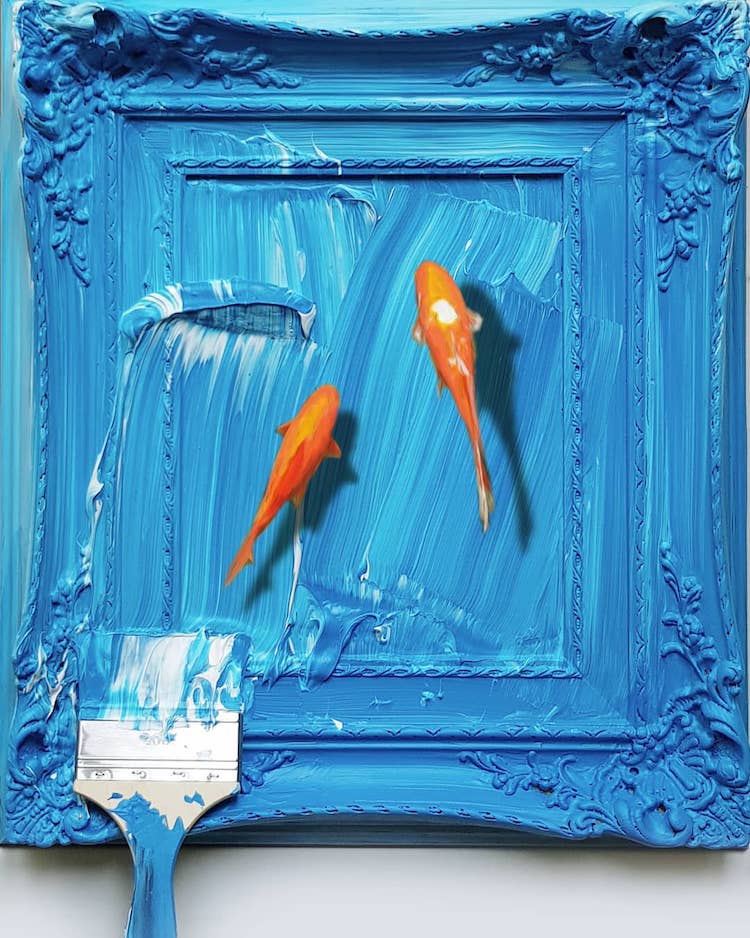 Tiny Figure Paintings by Golsa Golchini