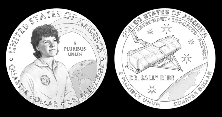 Dr. Sally Ride Astronaut Quarter Design 