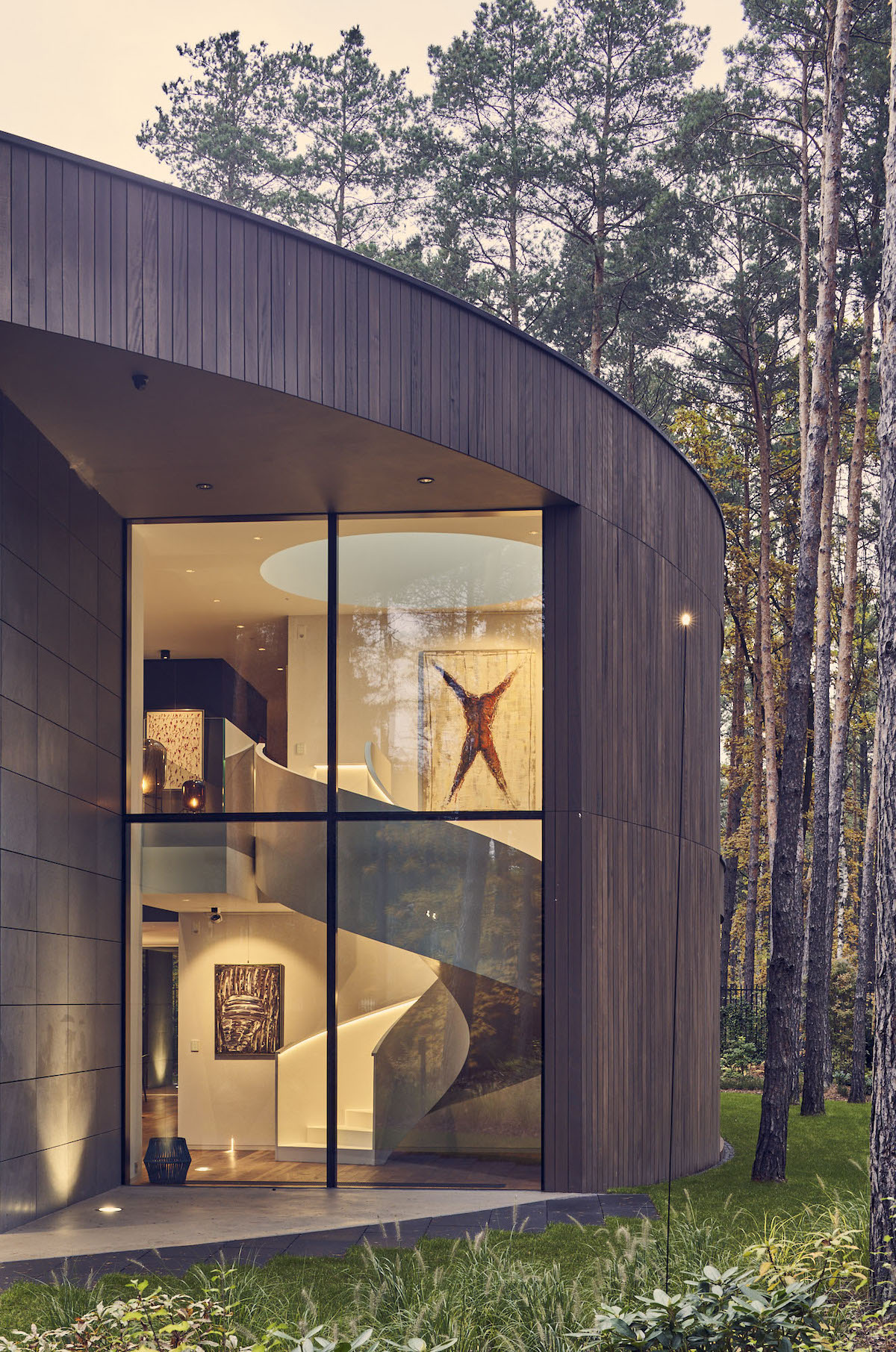 Circular Home in the Woods