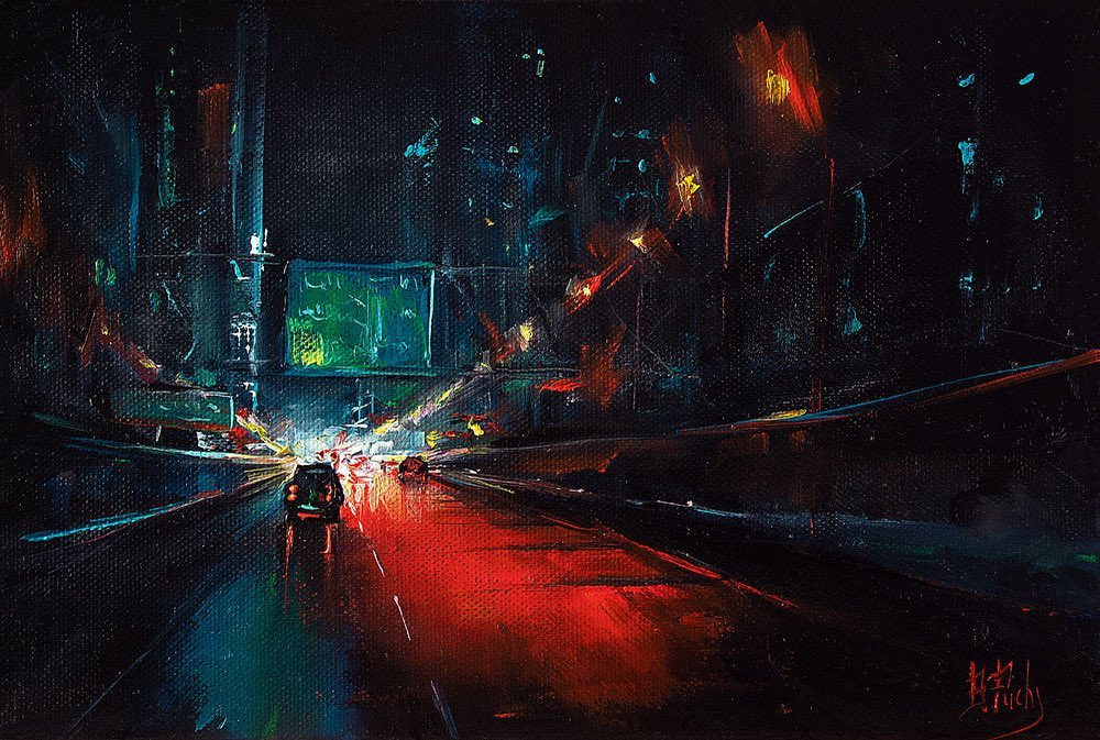 Atmospheric Cityscape Oil Paintings by Bozhena Fuchs