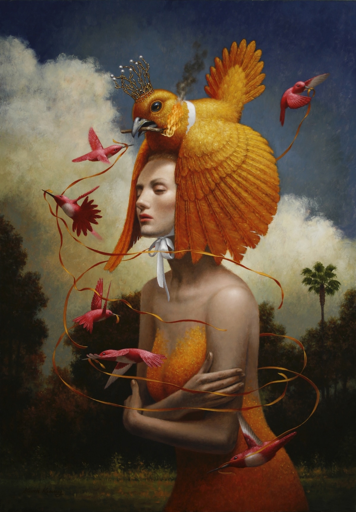 Steven Kenny Painting for the Beautiful Bizarre Magazine Art Prize