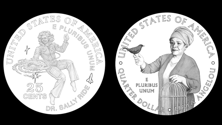 Maya Angelou and Sally Ride to Be First Women on Nationwide US Quarter Coins, Says US MInt