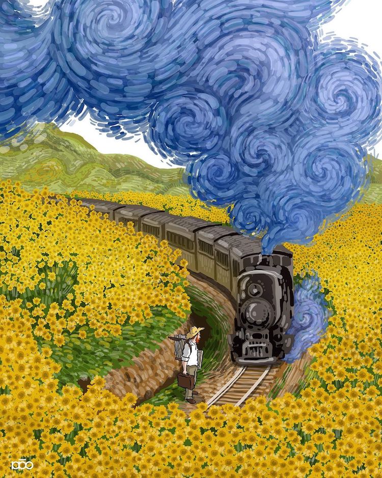 Vincent van Gogh Comic by Alireza Karimi Moghaddam