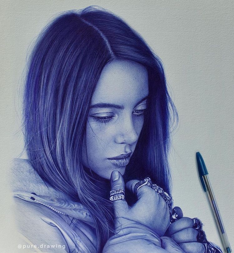 Blue Ballpoint Pen Drawings by Paulus Architect