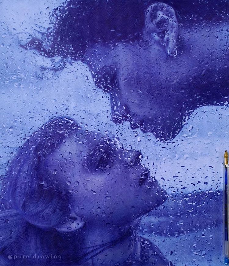 Blue Ballpoint Pen Drawings by Paulus Architect