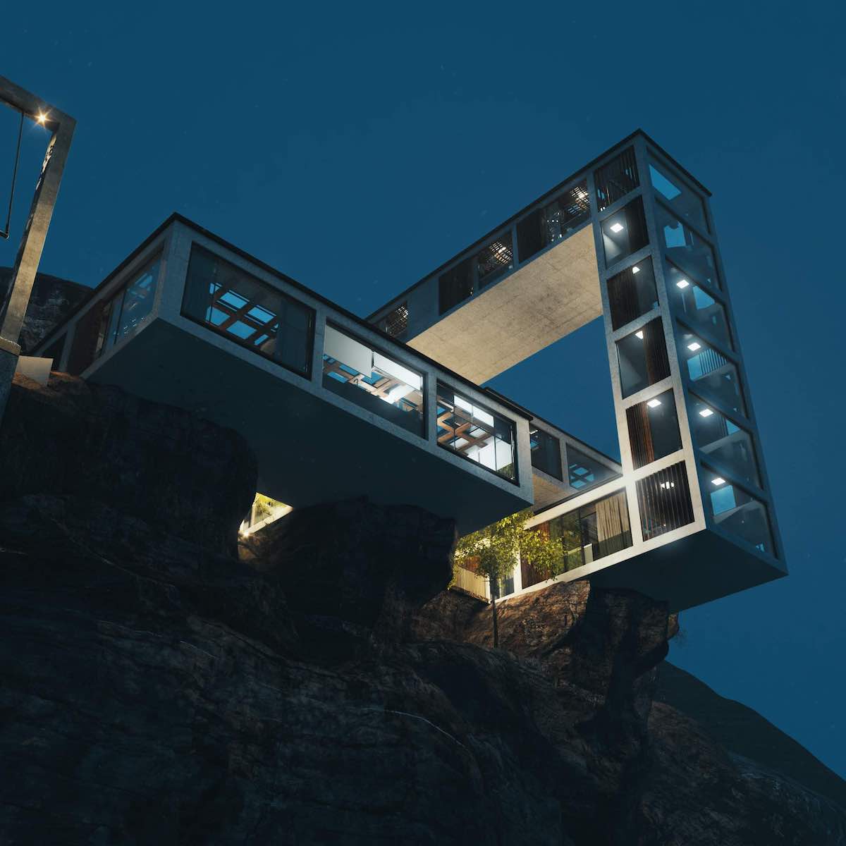 - ViralBandit Night View of Milad Eshtiyaghi's Mountain House