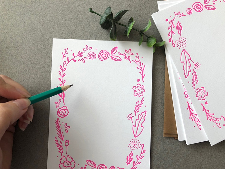 Floral Border Cards
