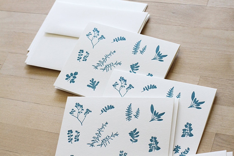 Medicinal Plants Letterpress Stationary Set