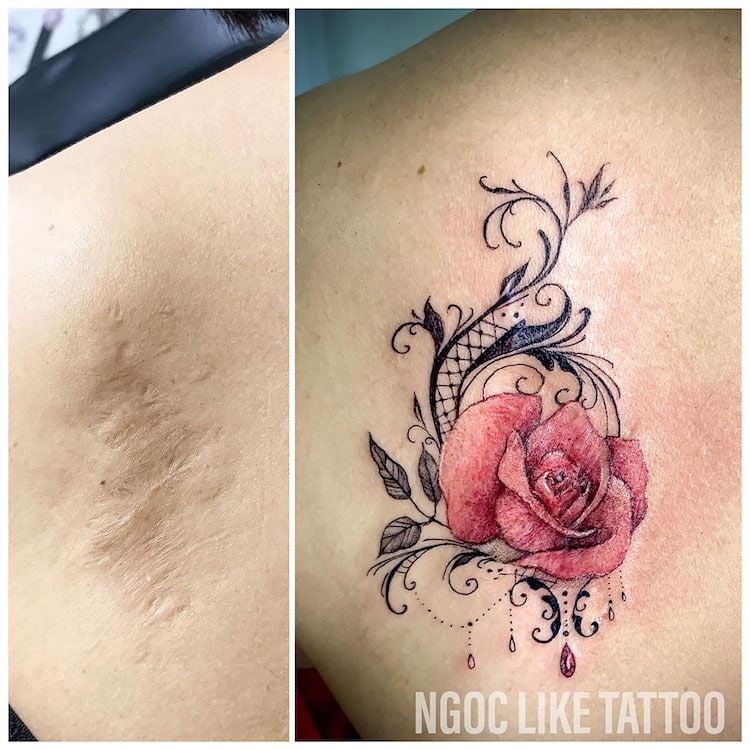 Scar Cover Up Tattoos by Ngoc Like Tattoo