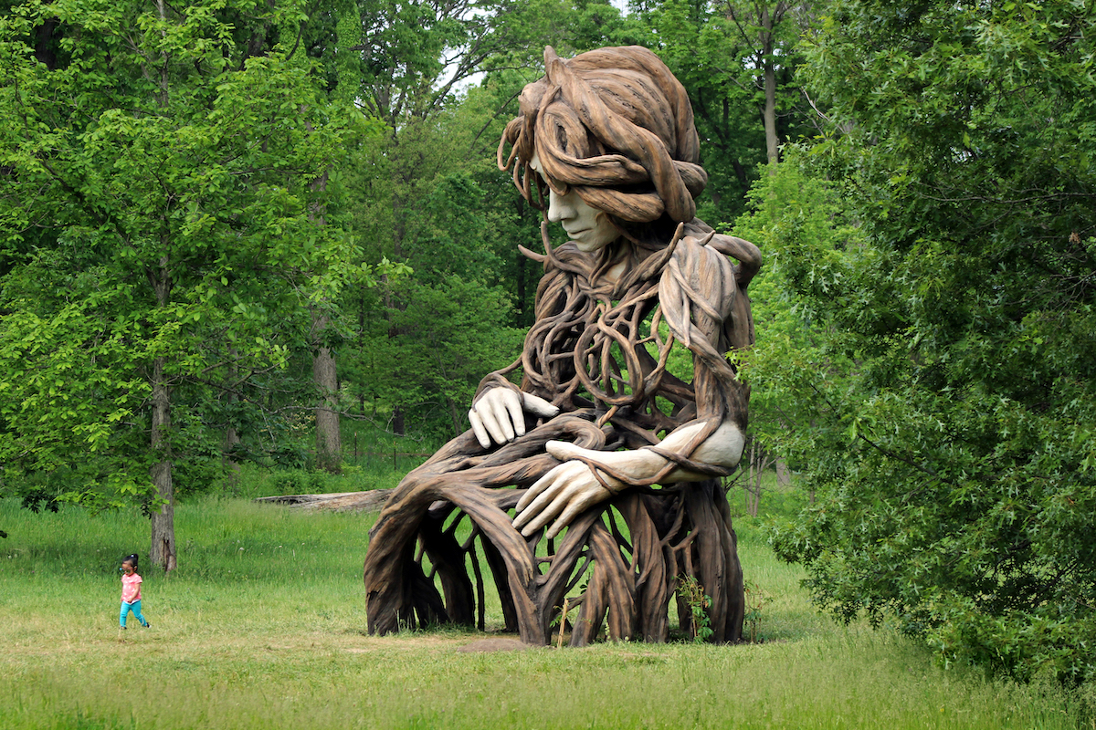UMI Sculpture by Daniel Popper at the Morton Arboretum