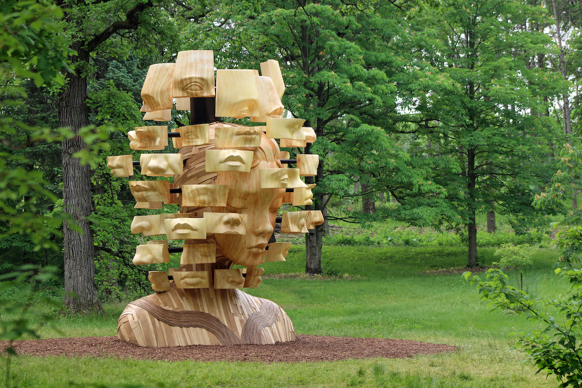 Large Wood Sculptures by Daniel Popper at the Morton Arboretum