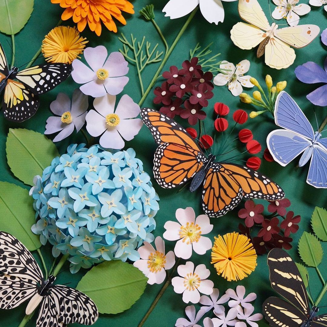 Paper Butterfly Sculptures by Diana Beltrán Herrera