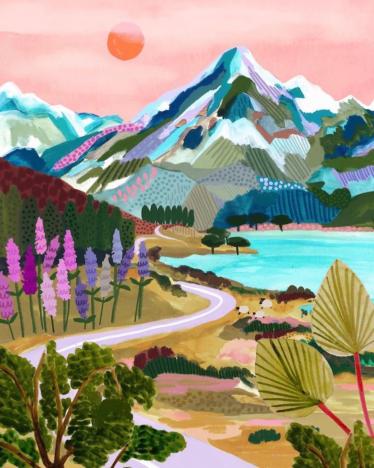 Dreamy Lanscape Paintings by Rhi James