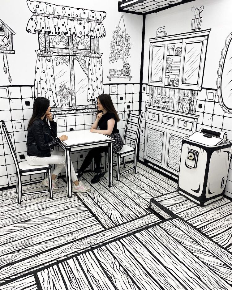 Cartoon Cafe in Moscow Russia