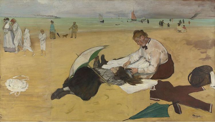 Beach Scene by Edgar Degas