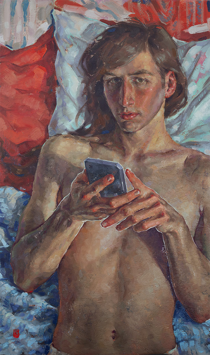 Contemporary Oil Portrait Painting by Tania Rivilis