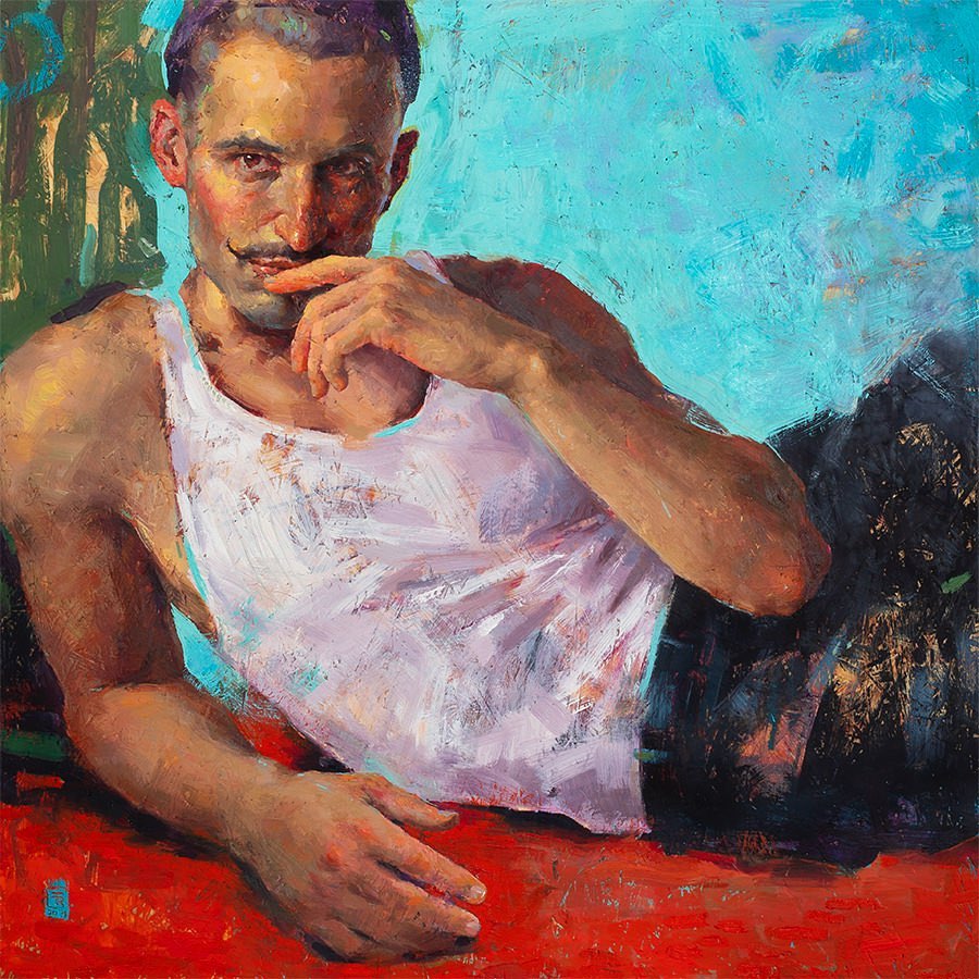 Contemporary Oil Portrait Painting by Tania Rivilis