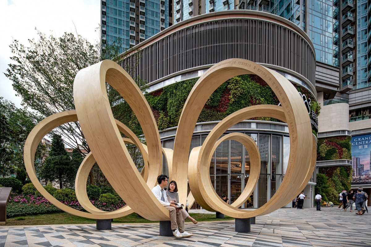 Time Loop Public Art Installation by Paul Cocksedge Studios