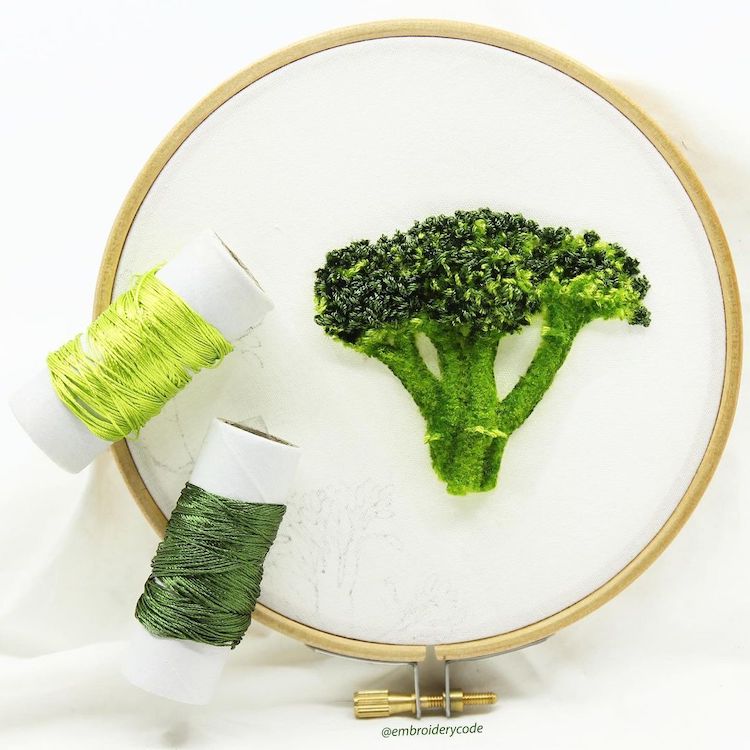 3D Punch Needle Embroidery Food by Youmeng Liu